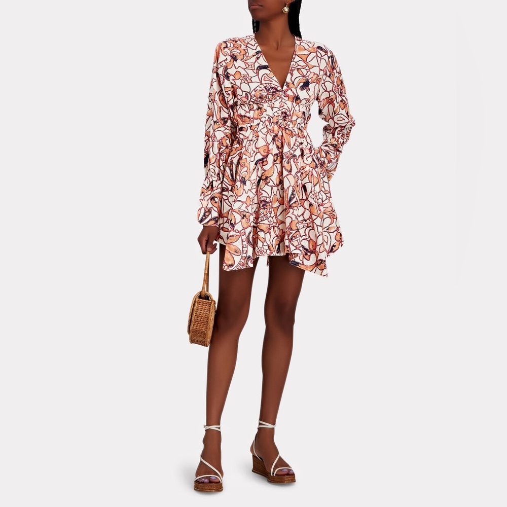 ALC Salina linen printed mini dress NWT 6
